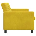vidaXL Canapé-Lit Jaune Tissu