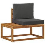 vidaXL Ensemble de canapés d'extérieur avec coussin 2 Pièces Naturel