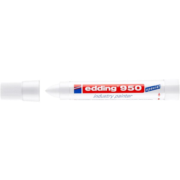 Marqueur Spécial Industrie 950 Blanc Pointe Ronde Large 10 mm EDDING