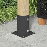 vidaXL Ancre ronde au sol 12 Pièces Anthracite 15 x 15 x 15 cm métal