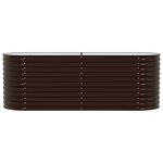 Bac de jardin surélevé vidaXL marron 240x80x81 cm en acier galvanisé