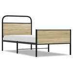 vidaXL Cadre de lit sans matelas 80x200cm chêne sonoma bois ingénierie