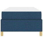 vidaXL Lit à ressorts avec matelas Bleu et Blanc 90 x 190 cm tissu