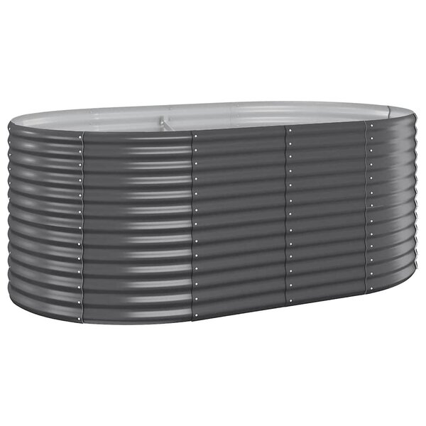 vidaXL Lit surélevé de jardin Acier galvanisé Anthracite