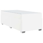 vidaXL Cadre de lit avec matelas Blanc 80 x 200 cm tissu