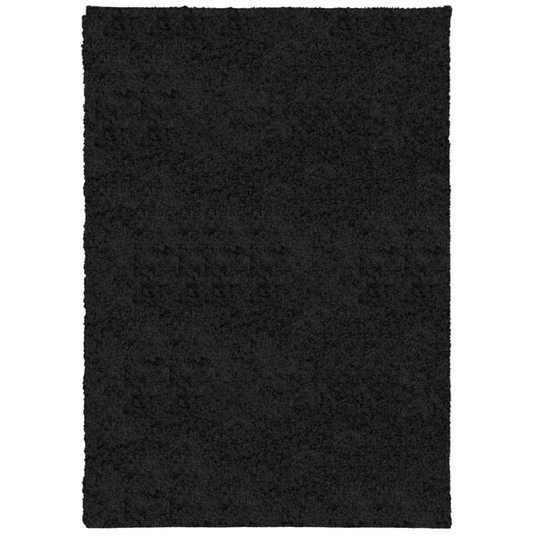 vidaXL Tapis shaggy PAMPLONA poils longs moderne noir 160x230 cm