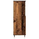 vidaXL Buffet haut vieux bois 60x36x110 cm bois d'ingénierie