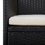 vidaXL Chaises de jardin lot de 2 Résine tressée Noir