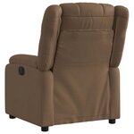 vidaXL Fauteuil inclinable électrique Marron Tissu