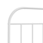 vidaXL Cadre de lit métal sans matelas avec pied de lit blanc 90x190cm