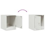 vidaXL Tables de chevet 2 Pièces blanc 34 5x39x44 cm acier