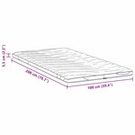vidaXL Coussins de Matelas Blanc 100 x 200 cm Latex