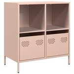 vidaXL Buffet rose 68x39x73 5 cm acier laminé à froid