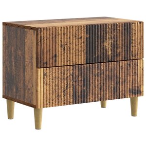 vidaXL Cabinet de chevet avec tiroir Bois ancien 62 x 34 5 x 48 cm