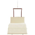 vidaXL Chaise à bascule avec coussin tissu et bois massif de peuplier