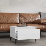 vidaXL Tables d'appoint 2Pièces Blanc brillant 50x46x35cm Bois ingénierie