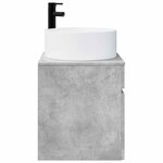 vidaXL Meuble de lavabo mural Gris béton 49 x 44 5 x 65 5 cm