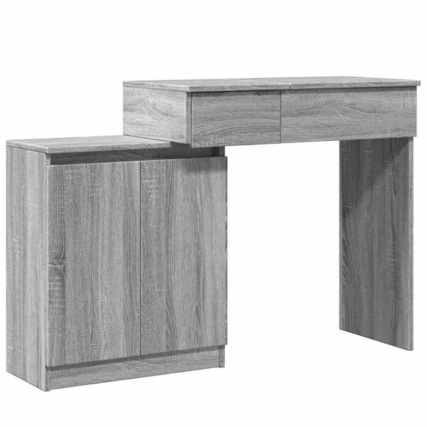 vidaXL Coiffeuse avec LED sonoma gris 115x37x110 5 cm