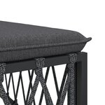 vidaXL Canapé central de jardin avec coussins anthracite tissu tissé
