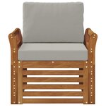 vidaXL Canapé d’extérieur Bois d'acacia massif et polyester Naturel