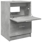 vidaXL Armoire d'évier gris béton 40x37x59 cm bois d'ingénierie