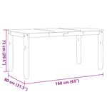 vidaXL Table à manger Corona 160x80x75 cm bois massif de pin