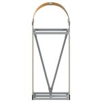 vidaXL Porte-bûches aspect bois 40x45x100 cm acier galvanisé