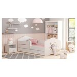 Lit enfant FALA BAR+SZU 160x80 Lune avec tiroir de rangement avec matelas