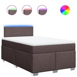 vidaXL Sommier à lattes de lit avec matelas Marron foncé 120x200 cm