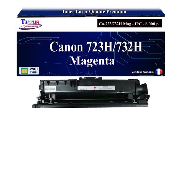 T3AZUR -Toner compatible avec Canon 723 / 732 (2642B002/6260B002) pour Canon LBP-7750Cdn  LBP-7780Cx  LBP7750Cdn  LBP 780Cx - Magenta