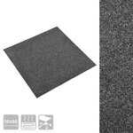 vidaXL Tapis 20 Pièces Anthracite 50 x 50 cm 100  Polypropylène