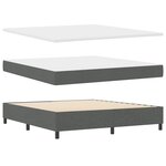 vidaXL Lit avec matelas à ressorts Gris foncé 180x200 cm en tissu.
