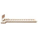 vidaXL Cadre de Lit au Sol avec Tables de Chevet 100x200cm Bois Massif