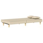 vidaXL Canapé-lit crème tissu