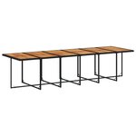 vidaXL Ensemble à manger de jardin 17 Pièces coussins noir résine tressée