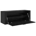 vidaXL Cabinet à chaussures avec étagère Chêne noir 100 x 35 x 38 cm