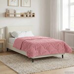 vidaXL Duvet d'hiver Rose 135 x 200 cm Microfibre et polaire Teddy