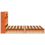 vidaXL Lit bibliothèque sans matelas cire marron 150x200 cm pin massif