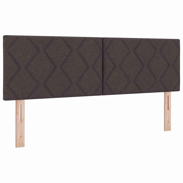 vidaXL Tête de Lit en Tissu avec tête de lit Marron foncé 144 cm tissu