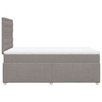 vidaXL Sommier à lattes de lit avec matelas taupe 120x190 cm tissu