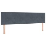 Lit à ressorts vidaXL avec matelas Gris foncé 180x200 cm Velours