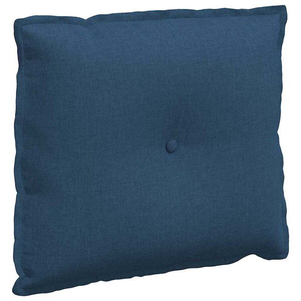 vidaXL Coussin de Dos Bleu 60 x 19 x 50 cm tissu