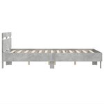 vidaXL Cadre de lit sans matelas gris béton 120x190 cm