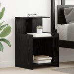 vidaXL Tables de chevet 2 Pièces Chêne noir 40x35x60 cm Bois d'ingénierie