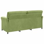 vidaXL Sofa 3 places Vert clair 198 x 83 x 95 cm Velours
