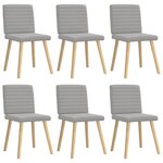 vidaXL Chaises à manger lot de 6 gris nuage tissu