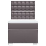vidaXL Sommier à lattes de lit avec matelas Gris 80x200 cm Similicuir