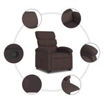 vidaXL Fauteuil inclinable marron foncé tissu
