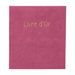 Livre D'or 140 Pages Tranche Or Skandi - Vieux Rose - Exacompta