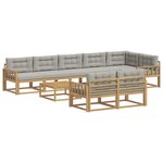 vidaXL Ensemble de canapés d'extérieur 9 pc Blanc et gris clair